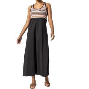 Lilla P Maxi Dress with Black and Striped Top